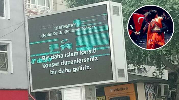 AK Partili Süleymanpaşa Belediyesi'nin dijital reklam panoları hacklendi!  "İslam karşıtı konser düzenlerseniz bir daha geliriz"