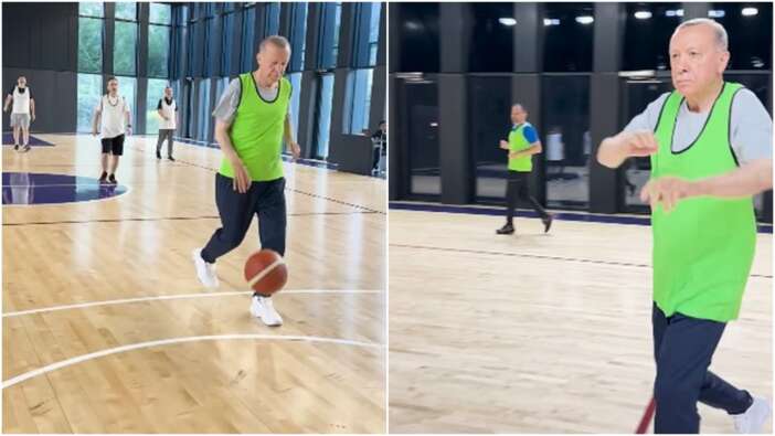 Eski Bakan Mustafa Varank paylaştı! Cumhurbaşkanı Erdoğan'ın basketbol oynadığı görüntüler gündem oldu