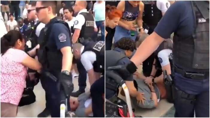 Fransa'da skandal görüntü! Polis, down sendromlu çocuğu yere yatırıp ters kelepçeyle gözaltına aldı