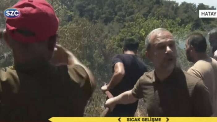 Sözcü TV muhabirinden yangın provokasyonu! AK Partili vekil: Hortum burada, uçaklar burada!