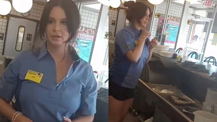 Ünlü şarkıcı Lana Del Rey garsonluk yaparken görüntülendi