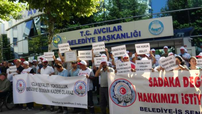 CHP'li Avcılar Belediyesi önünde işçi eylemi! "Köle değiliz"