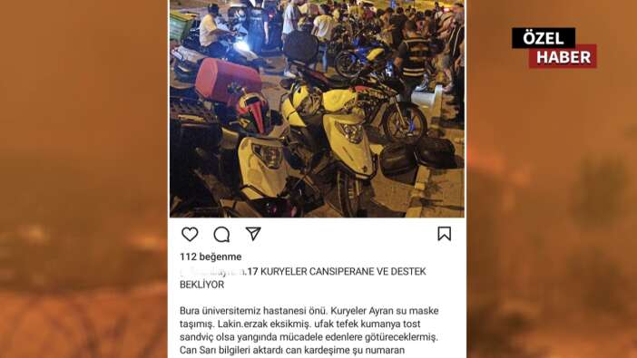 Çanakkale cehennemi! Yangın alanında motorcular seferber oldu!