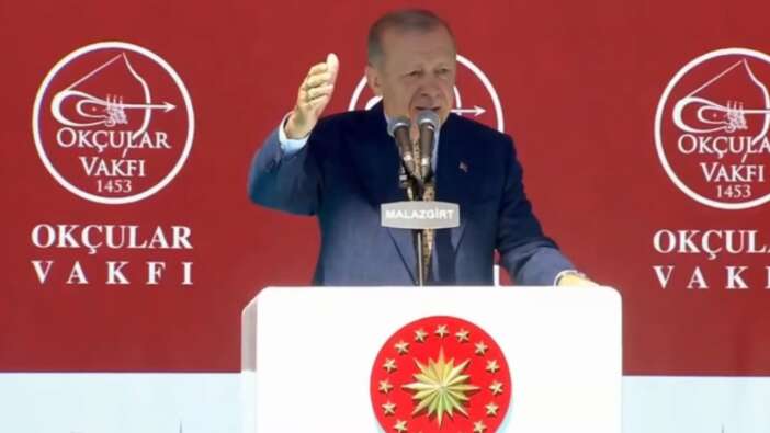 Cumhurbaşkanı Erdoğan'dan Malazgirt ovasında tek millet, tek bayrak, tek vatan mesajı