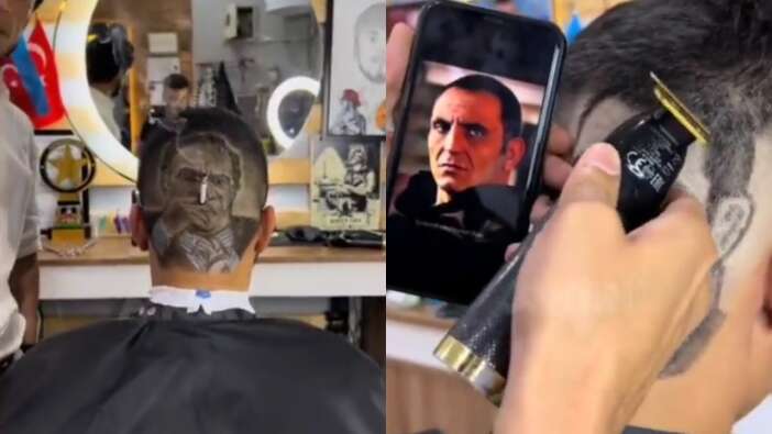 Kurtlar Vadisi hayranı Azerbaycanlı berberin sanatıyla yaptığı saç kesimleri dikkat çekti