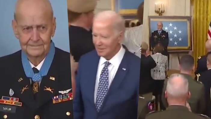 ABD Başkanı Biden garipliklerine devam ediyor: Aniden madalya törenini terk etti