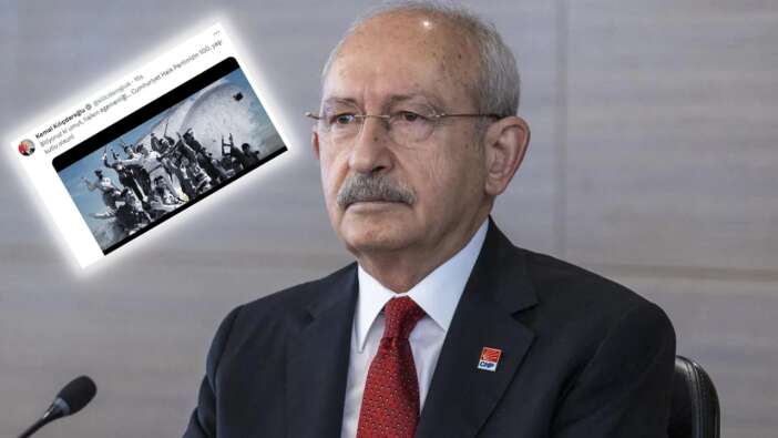 CHP kafasını kuma gömdü: Kemal Kılıçdaroğlu'nun paylaştığı ve EOKA'lı teröristlerin yer aldığı skandal görüntü hala kaldırılmadı!