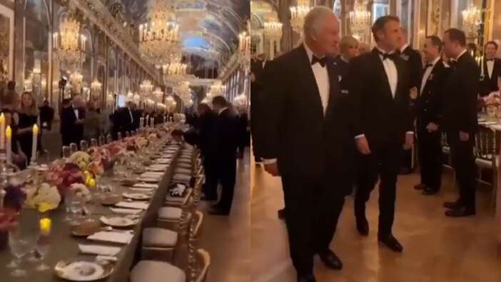 Macron'un İngiltere Kralı 3. Charles için verdiği akşam yemeği sosyal medyada gündem oldu