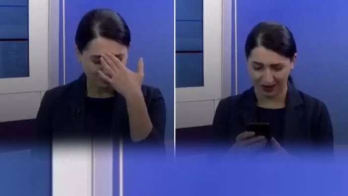 Ermeni spiker, sözde Dağlık Karabağ Cumhuriyeti'nin dağıldığını gözyaşlarıyla duyurdu