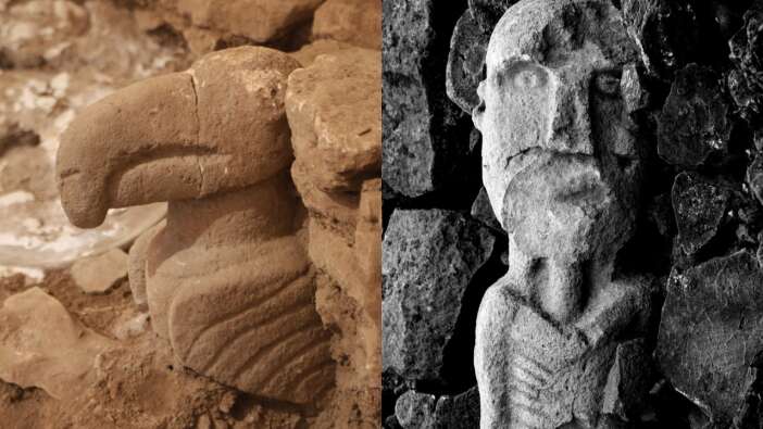 Göbeklitepe'de heyecanlandıran yeni keşif: Tarihin ilk boyalı heykeli bulundu