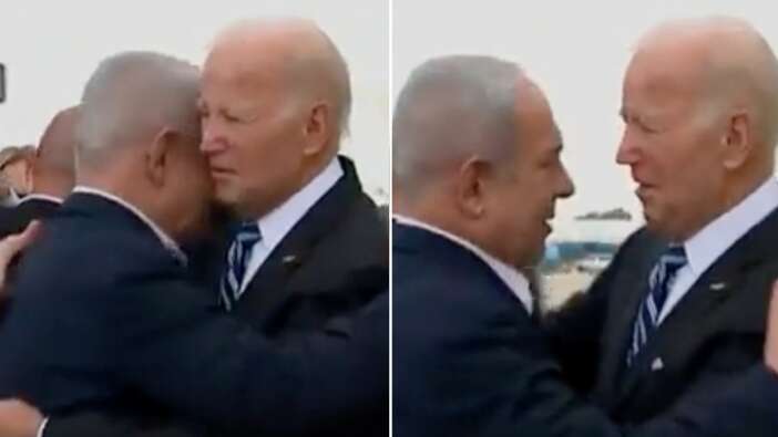 ABD Başkanı Biden İsrail'de: Uçaktan iner inmez Netanyahu ile sarıldılar!