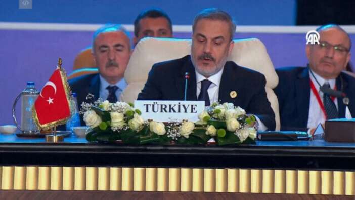 Bakan Fidan, Gazze Zirvesi'nde: Masum insanların katledilmesini izleyemeyiz!