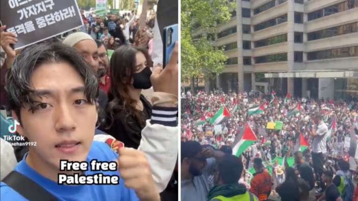 Güney Kore ve Avustralya'da binlerce kişi İsrail'i protesto etti!