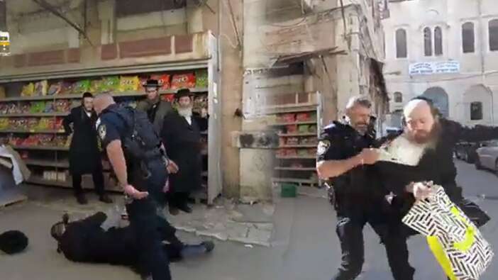 İsrail polisinin bir grup Yahudiyi darp ettiği anlar kamerada!