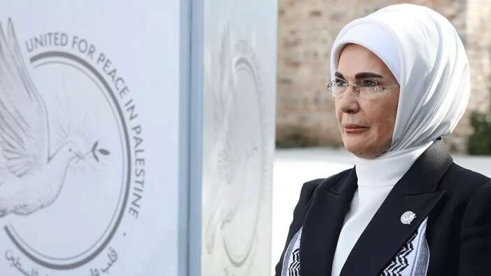 Emine Erdoğan 3 dilde "Filistin İçin Tek Yürek" çağrısına destek istedi