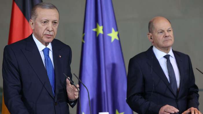 Cumhurbaşkanı Erdoğan ve Scholz açıklamalarda bulundu!  Erdoğan sert çıktı: 'İsrail'e borcu olanlar rahat konuşamıyor'