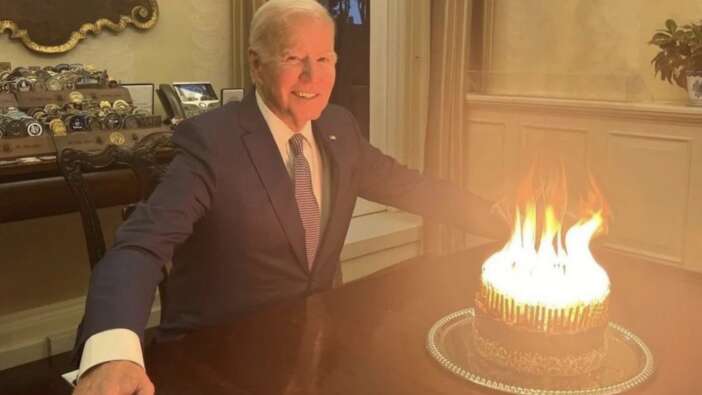 Joe Biden'ın doğum günü pastası olay oldu! Mumlar pastaya sığmadı: "Cehenneme açılan bir kapı"