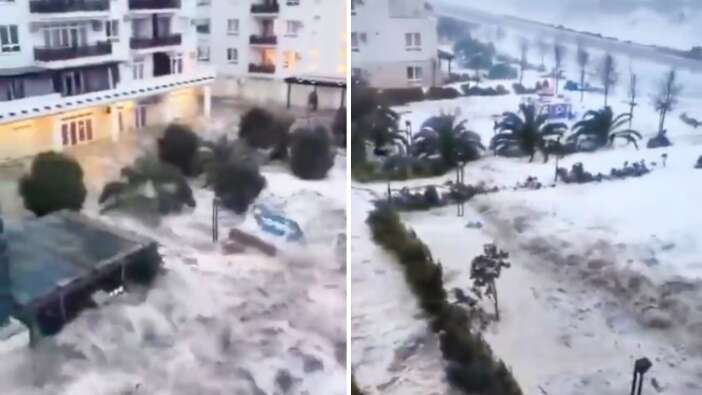 Rusya'da Yüzyılın fırtınası! Bettina evleri ağaçları yıktı geçti... İşte korkunç görüntüler...