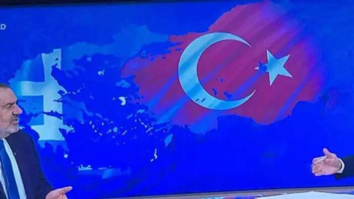 Yunanistan Devlet Televizyonu'ndan skandal harita provokasyonu!