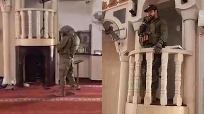 İsrail alçaklığında yeni boyut: Camiyi işgal ederek hoparlörlerden Yahudi duası okudular!