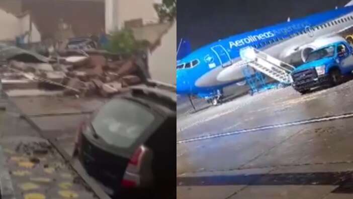 Arjantin’de şiddetli fırtına uçaklar bile savruldu! Ölü sayısı artıyor