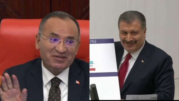 TBMM'de Bakan Koca ile Bozdağ'ın güldüren diyaloğu:  "Sayın Başkanım daha epey var."