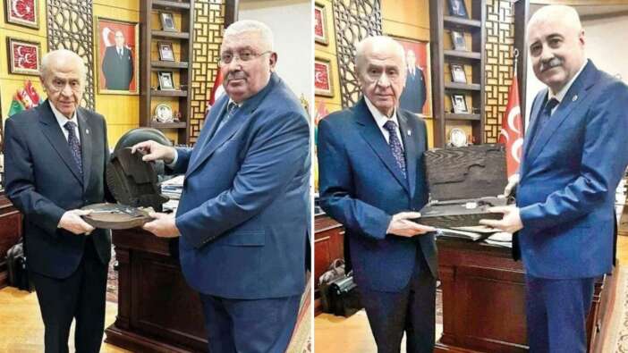 Devlet Bahçeli'ye doğum gününde hediye 3 özel silah! Atatürk detayı dikkat çekti...