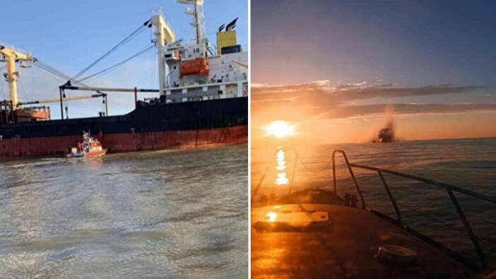 Tuna Nehri’nde mayına çarpan gemi karaya oturdu: 4 Türk denizcinin durumu iyi!