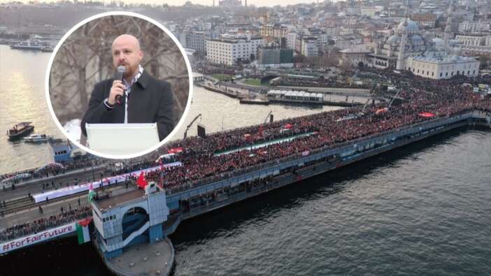 Gazze ve şehitler için büyük yürüyüş! Bilal Erdoğan: Şehitlerimizin de Filistin'deki çocukların da katilleri aynı odaklar