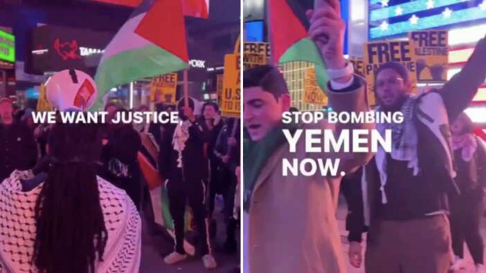 Amerikalılar sokaklara döküldü: İngiltere ve ABD'nin Yemen'i bombalamasını protesto ediyorlar...
