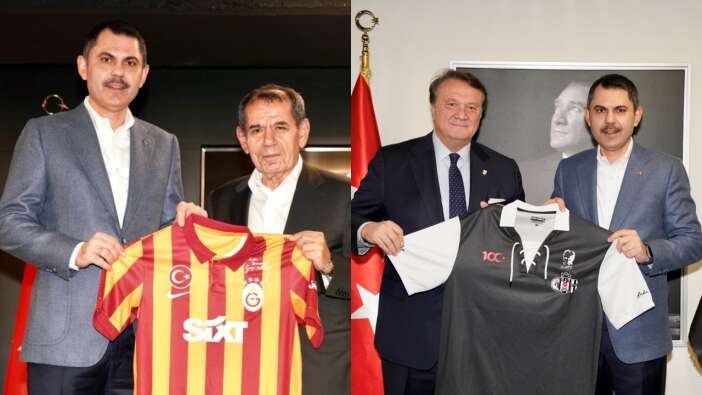 İBB Başkan adayı Murat Kurum'dan Beşiktaş ve Galatasaray'a ziyaret