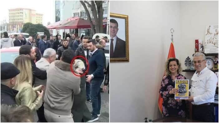 Başörtülü kadının boğazını sıkıp küfür etmişti! CHP'li Büyükçekmece Belediye Başkan Yardımcısı Hasan Akkuş sözde kadın hakları savunucusu çıktı