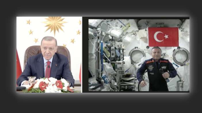 Türk astronot Alper Gezeravcı, uzaydan ilk bağlantısını Cumhurbaşkanı Erdoğan’la yaptı! İşte tarihi anlar...