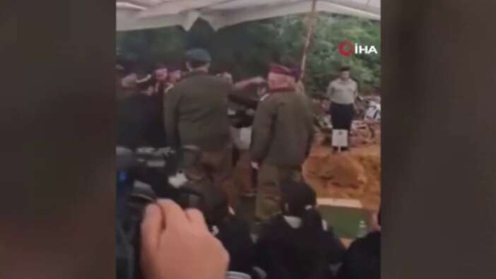 Gazze’de ölen İsrail askerinin cenazesinde gerginlik