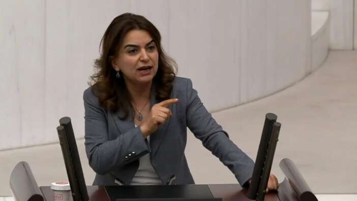 DEM Parti vekili Gülistan Kılıç'tan Meclis'te tepki çeken sözler: Kürdistan diyoruz, diyeceğiz. Kürdistan bir hakikattir