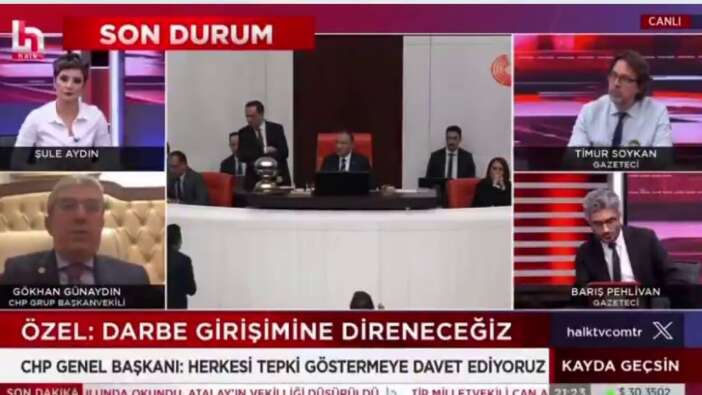 Halk TV'de CHP Grup Başkanvekili Günaydın ve yorumcular birbirine girdi