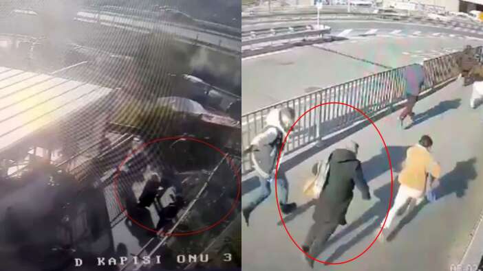 Çağlayan Adliyesi'ndeki terör saldırısında hayatını kaybeden Dilfıraz Karataş'ın vurulduğu anlar kamerada...