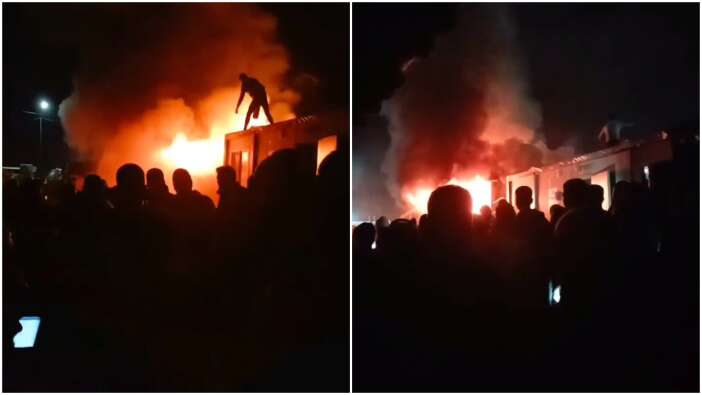 Hatay'da konteyner kentte korkutan yangın! Yürekler ağza geldi