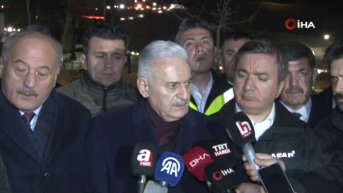 Binali Yıldırım: "Kurtarma çalışmaları gece de termal kameralar yardımıyla devam ediyor"