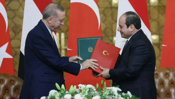 Tarihi Mısır ziyaretinde ortak bildiri imzalandı... Cumhurbaşkanı Erdoğan ve Sisi'den Gazze'ye destek mesajı!