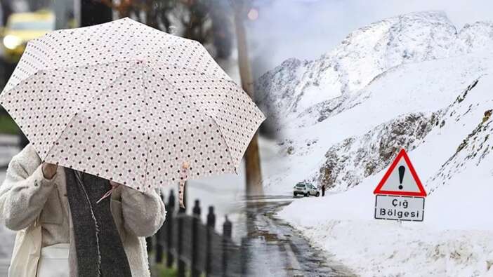 Meteoroloji'den çığ uyarısı! Saat verip harita yayınladı... İşte 22 Şubat Perşembe hava durumu raporu...