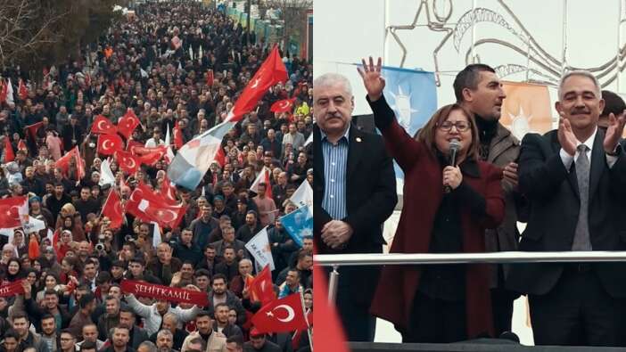 Gaziantep'te miting gibi seçim irtibat ofisi açılışı! Fatma Şahin: "Şu meydan bize 31 Mart’ta ‘10’da 10 yapmaya hazır ve kararlıyız’ diyor."