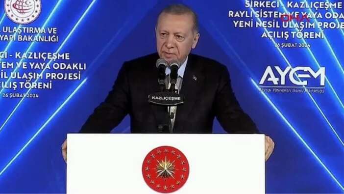 Sirkeci-Kazlıçeşme Raylı Sistem Hattı açıldı! Cumhurbaşkanı Erdoğan duyurdu: Ücretsiz olacak!