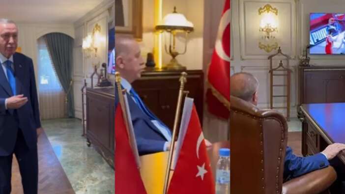 Cumhurbaşkanı Erdoğan, A Milli Basketbol takımının maçını izledi! Zafer sonrası sevinci kamerada...
