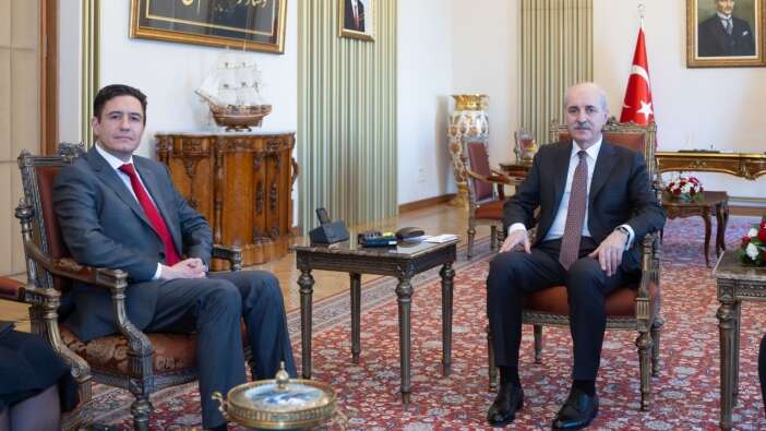 TBMM Başkanı Kurtulmuş Bulgaristan’ın Ankara Büyükelçisi Tcholakov’u kabul etti