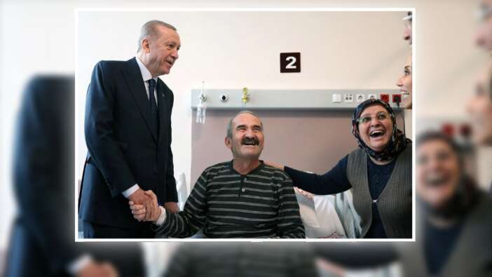 Cumhurbaşkanı Erdoğan'ın hasta ziyaretinde gülümseten diyalog! "Finike yoluna tünel isterim"