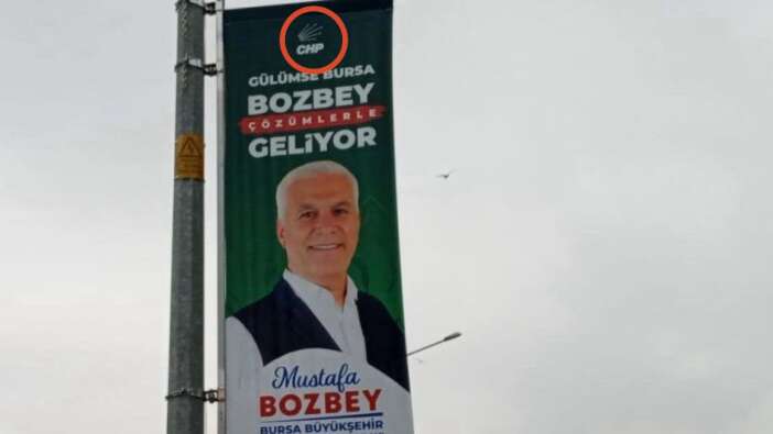 CHP'nin Bursa afişlerinde skandal: Amblemde beş ok kullanıldı!