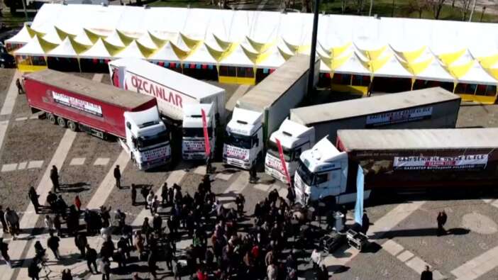Gaziantep Büyükşehir Belediyesi'nin Gazze yardım tırları yola çıktı: Gazi Şehir ile Gazze el ele