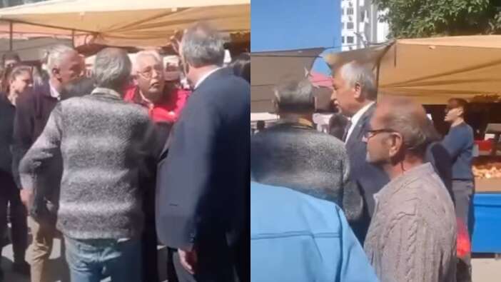 CHP Adana adayı Zeydan Karalar ulaşımla ilgili talepte bulunan yaşlı bir vatandaşın üzerine yürüdü!