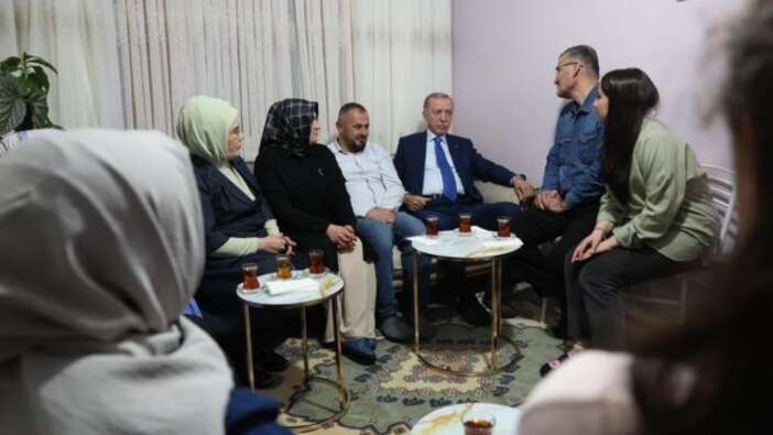 Başkan Erdoğan'dan Taş ailesine ziyaret: İftarda konuk oldu